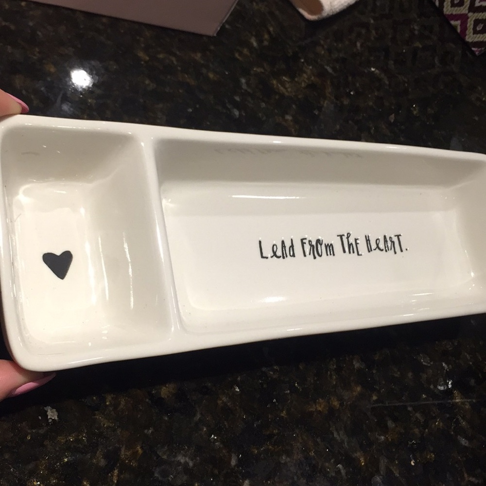 Rae Dunn White Ceramic Jewelry Dish